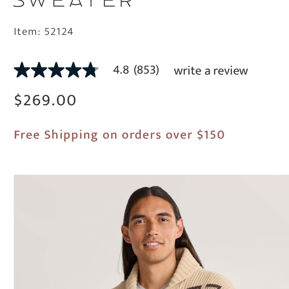 Men's Beige Sweater